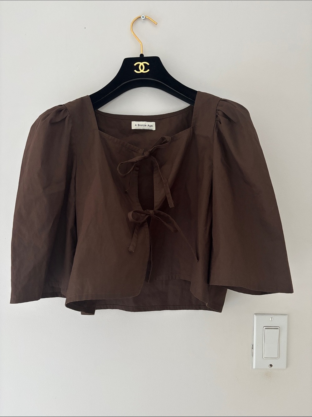 A Bronze Age Harmony Brown Tie Top Size S